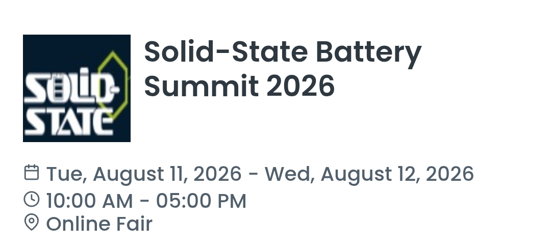 Solid-State Battery Summit 2026