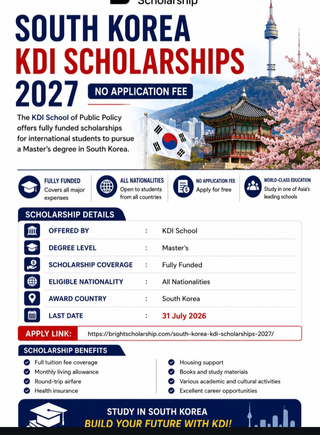 SOUTH KOREA – KDI SCHOLARSHIPS 2027