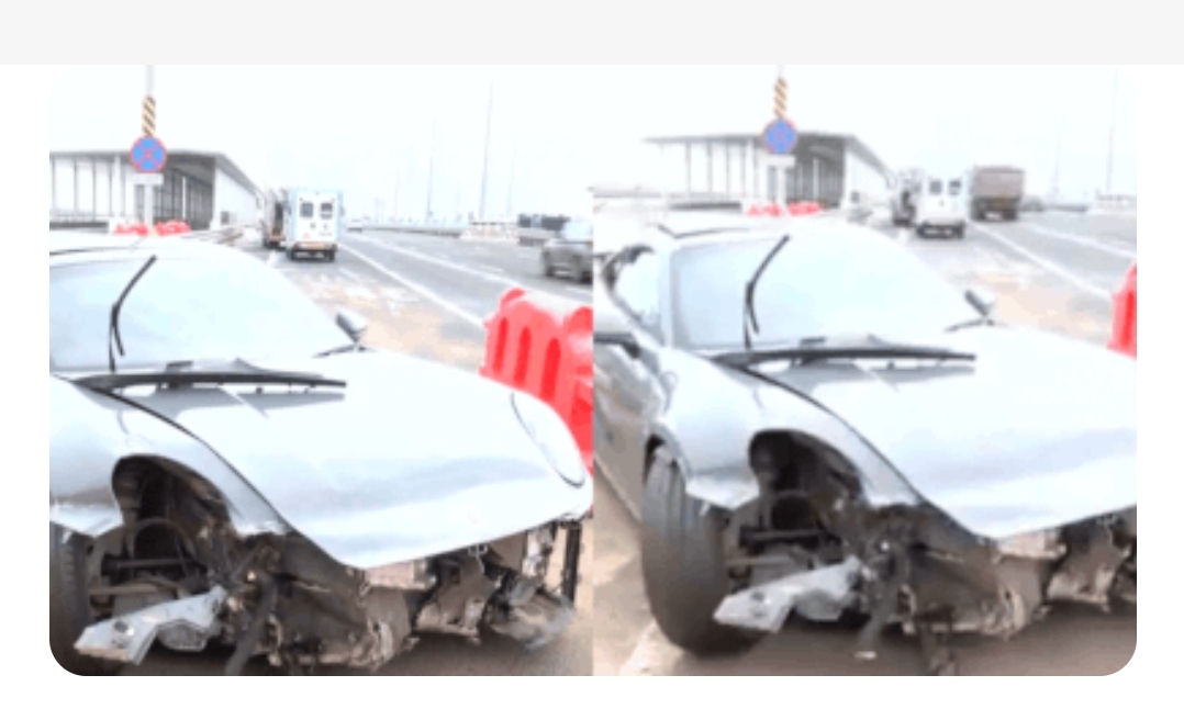 Speeding Porsche crashes into divider on Mumbai's coastal road after driver loses control