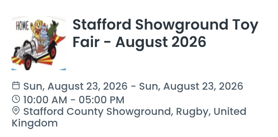 Stafford Showground Toy Fair - August 2026