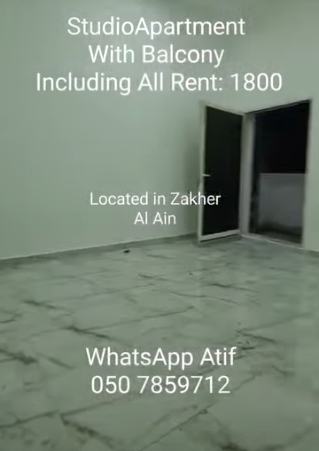 Studio Apartment with Balcony – Zakher