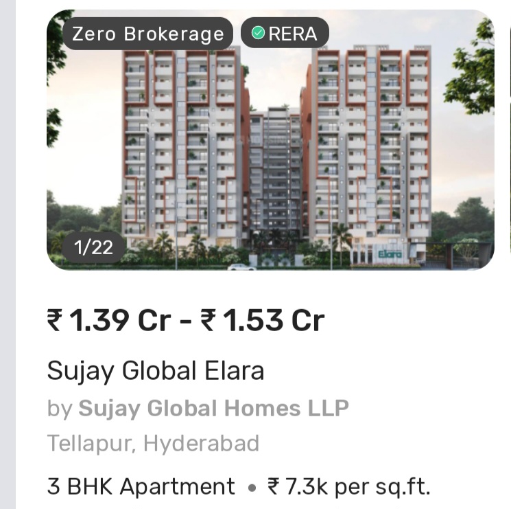 🏢 Sujay Global Elara – 3 BHK Premium Apartments