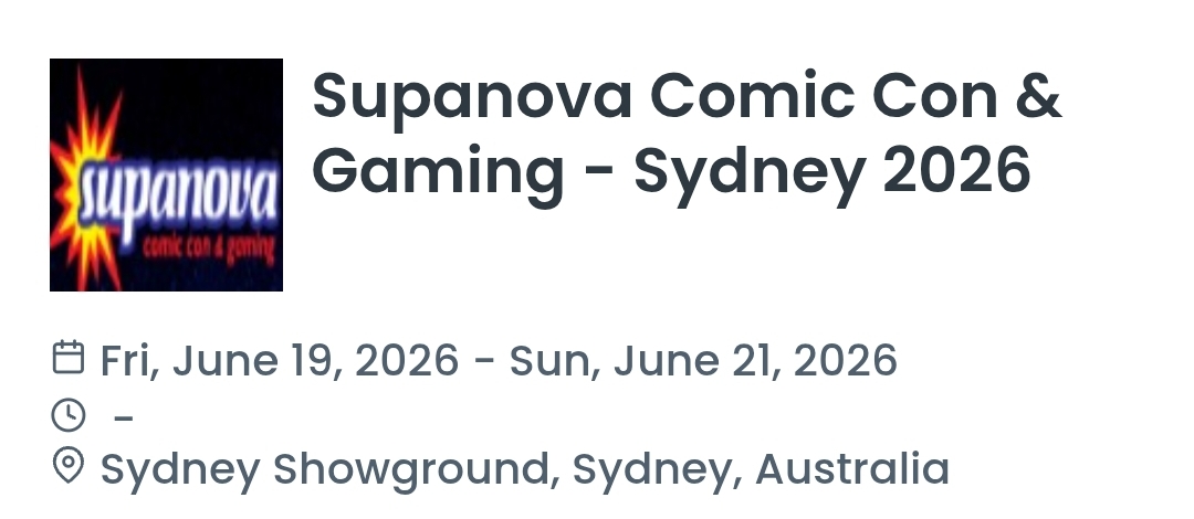 Supanova Comic Con & Gaming - Sydney 2026