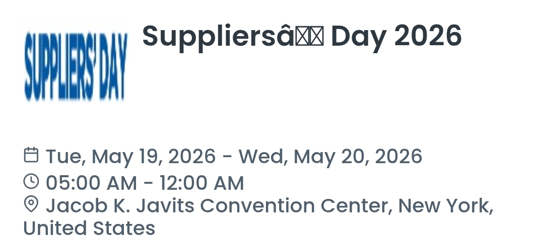 Suppliersâ Day 2026