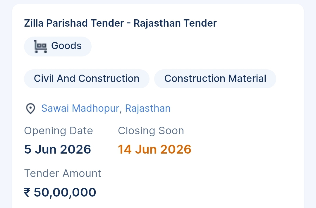 Supply Of Construction Material Rdpr Scheme Mnrega, Sfc , Ffc And Other Scheme For Financial Year 2026-27 In Gram Panchyat Phalodi Ps Khandar