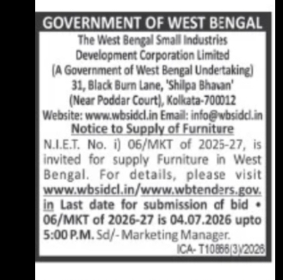 Supply of Furniture across West Bengal