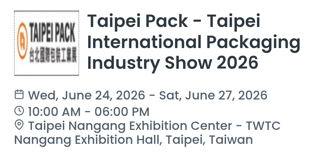 Taipei Pack - Taipei International Packaging Industry Show 2026