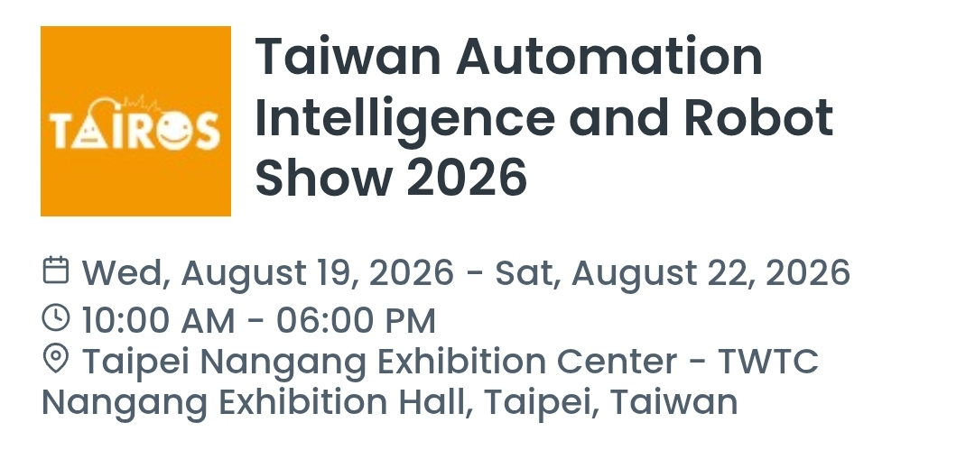 Taiwan Automation Intelligence and Robot Show 2026