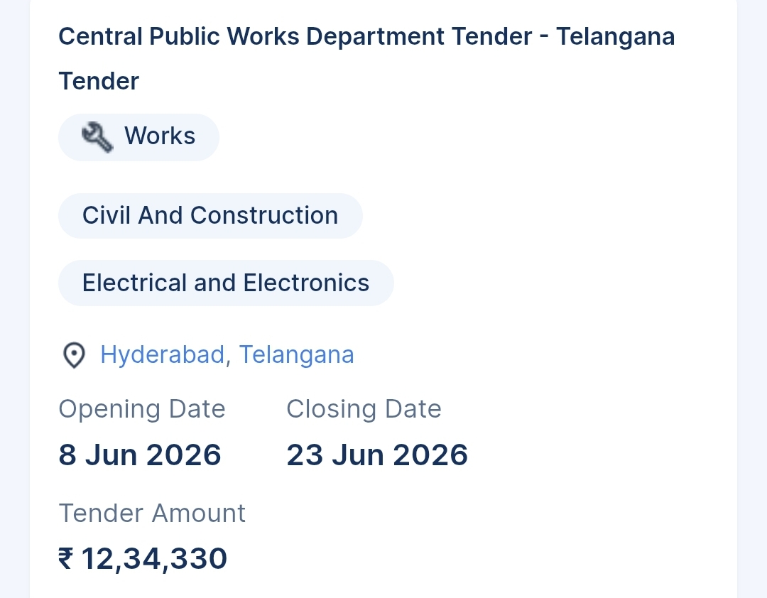 Telangana Tender