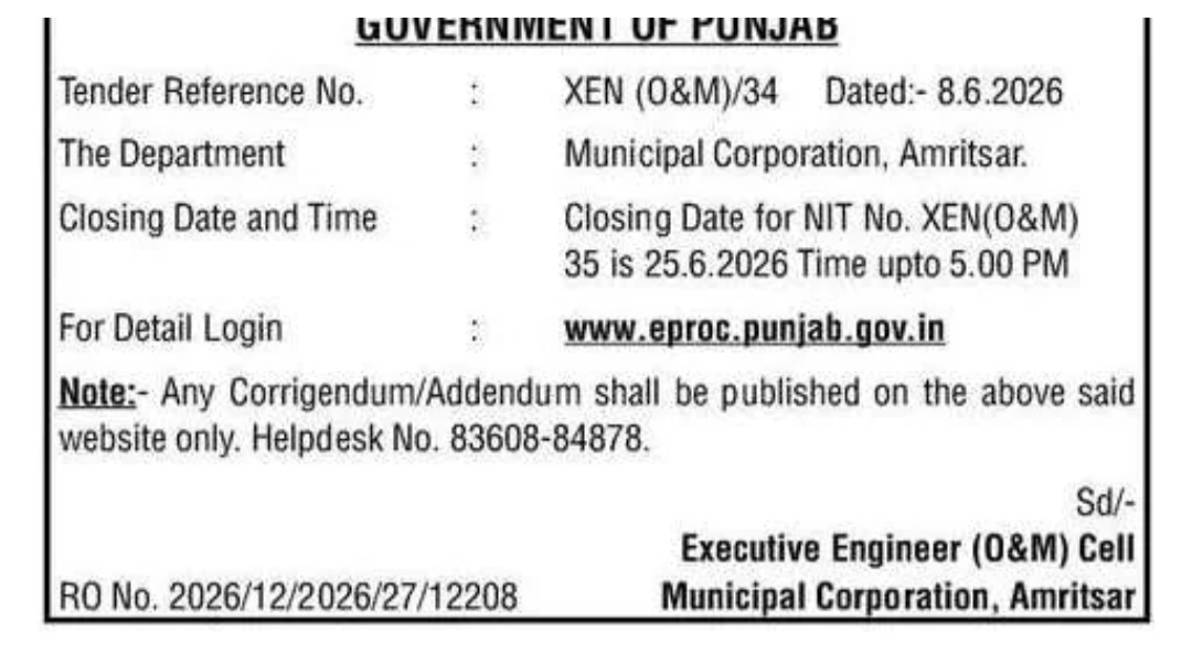 Tender Notice