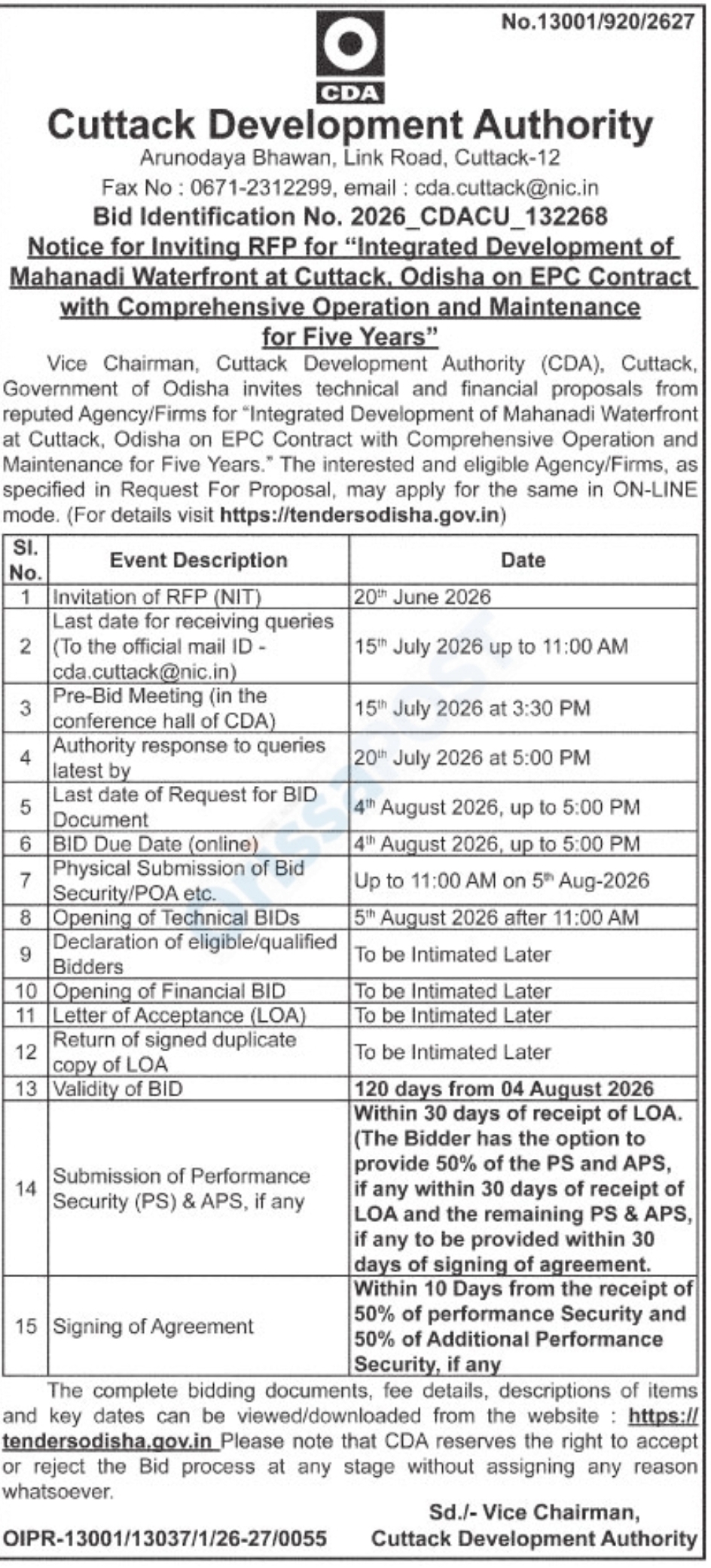 Tender Notice
