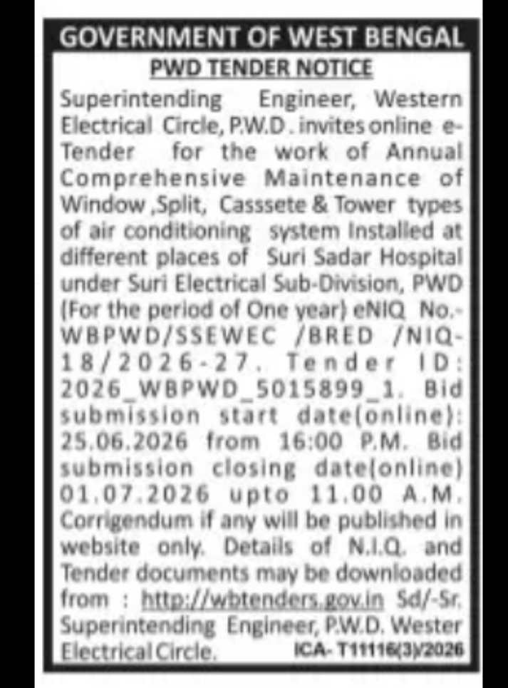 TENDER NOTICE