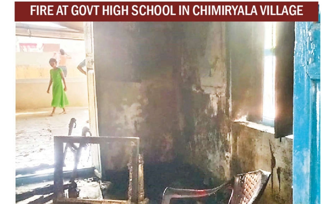 Textbooks, furniture, and records reduced to ashes in major fire