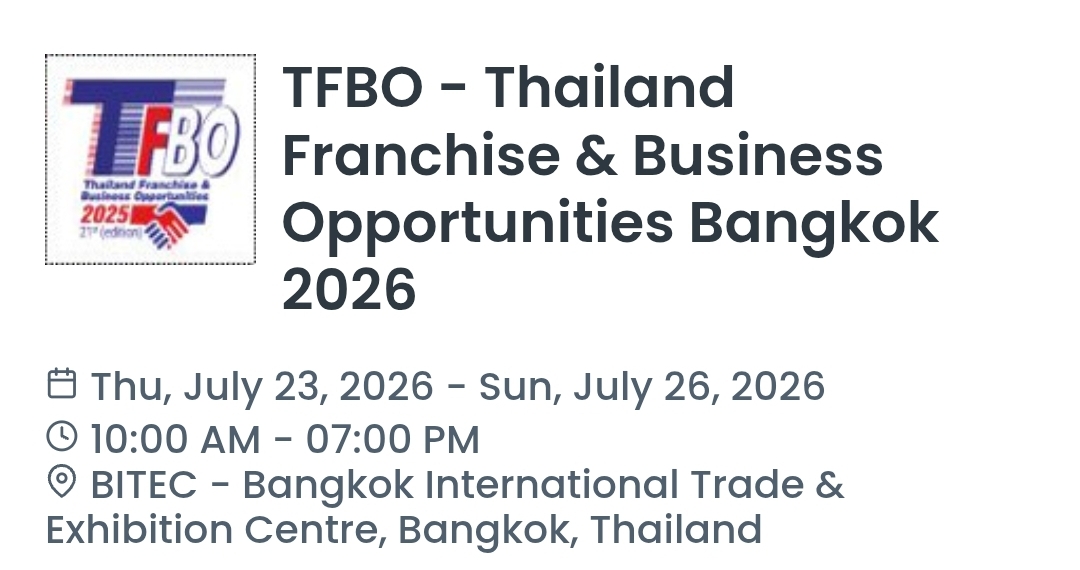 TFBO - Thailand Franchise & Business Opportunities Bangkok 2026
