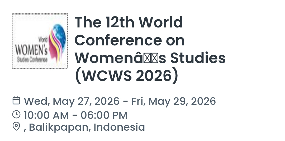 The 12th World Conference on Womenâs Studies (WCWS 2026)
