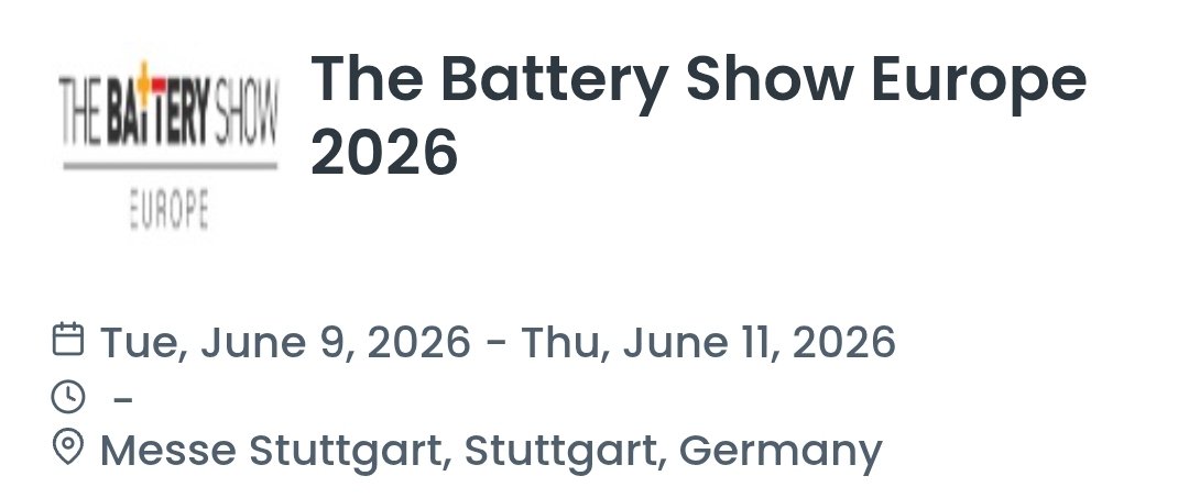 The Battery Show Europe 2026