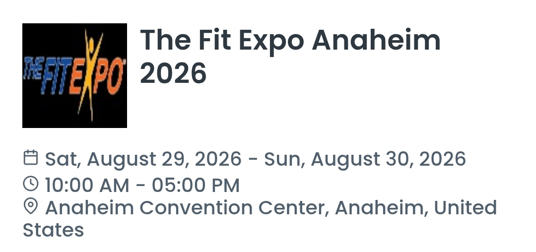 The Fit Expo Anaheim 2026
