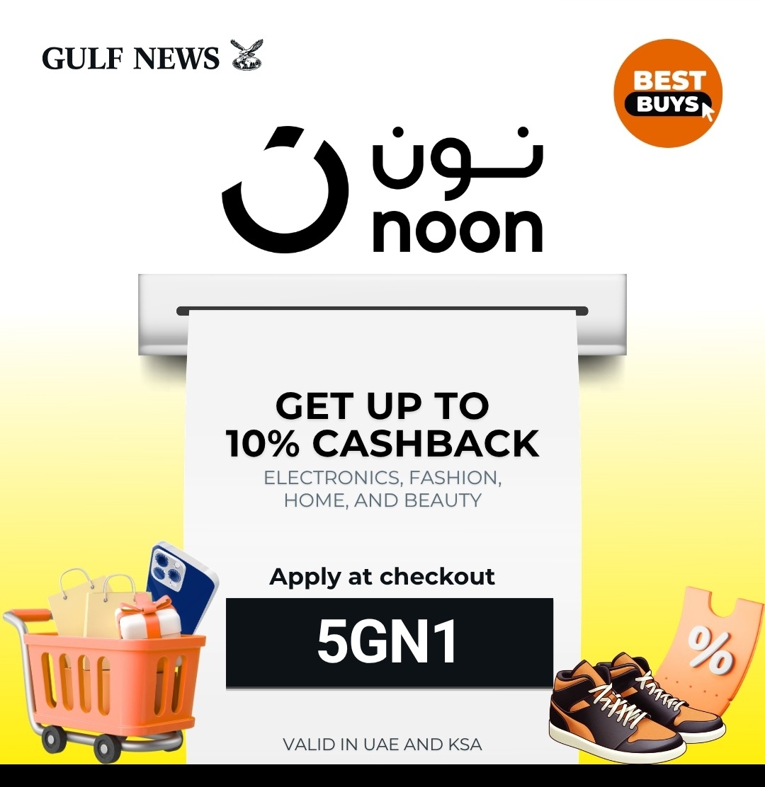 TODAY’S DEAL  Get up to 10% cashback at noon.