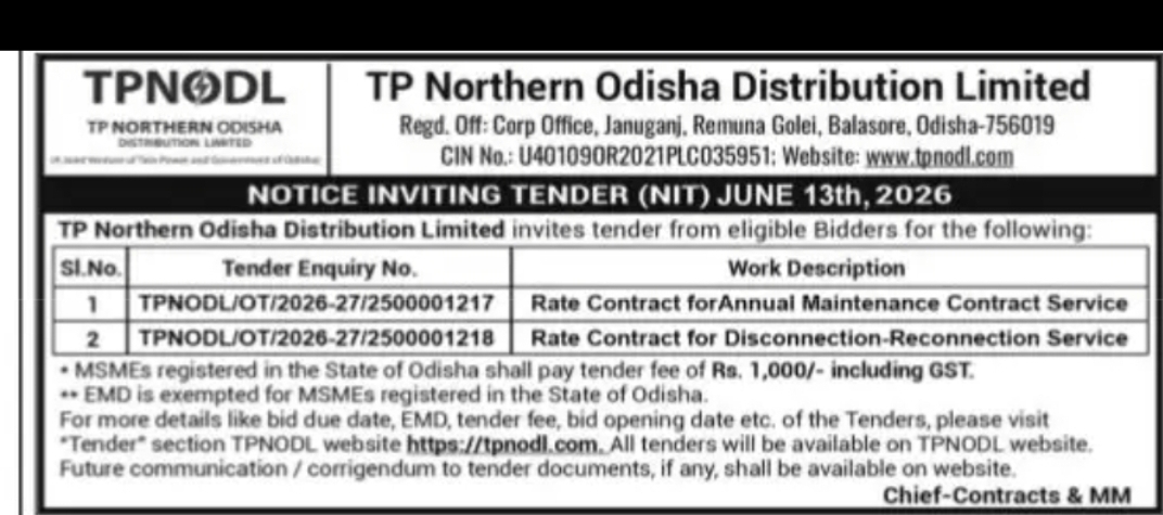 TP Northern Odisha Distribution Limited (TPNODL) – Odisha