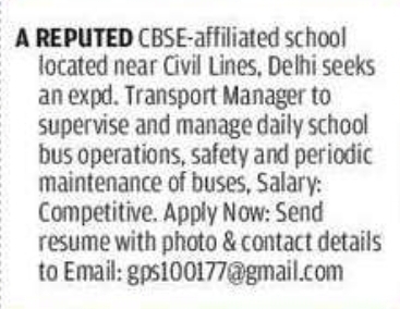 🚌 Transport Manager – CBSE School