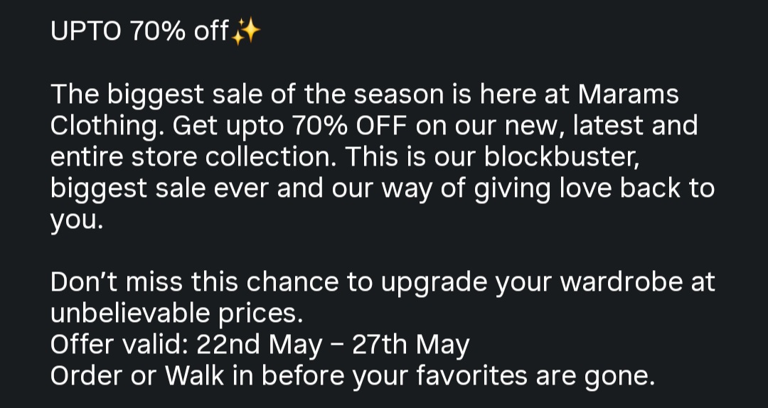 UP TO 70% OFF