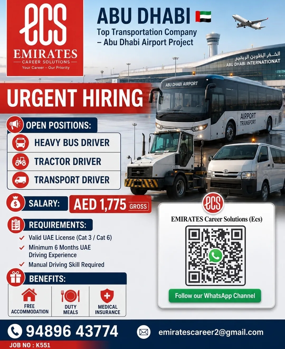 URGENT HIRING – ABU DHABI AIRPORT TRANSPORT PROJECT