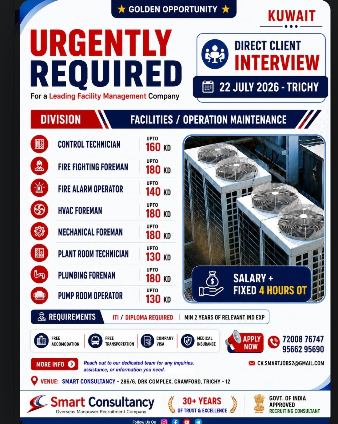 Urgent Hiring for Leading Facility Management Company – Kuwait | Direct Client Interview