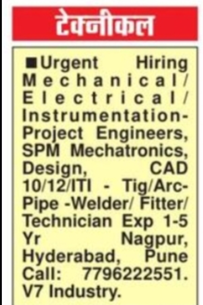 Urgent Hiring – Multiple Engineering & Technical Positions