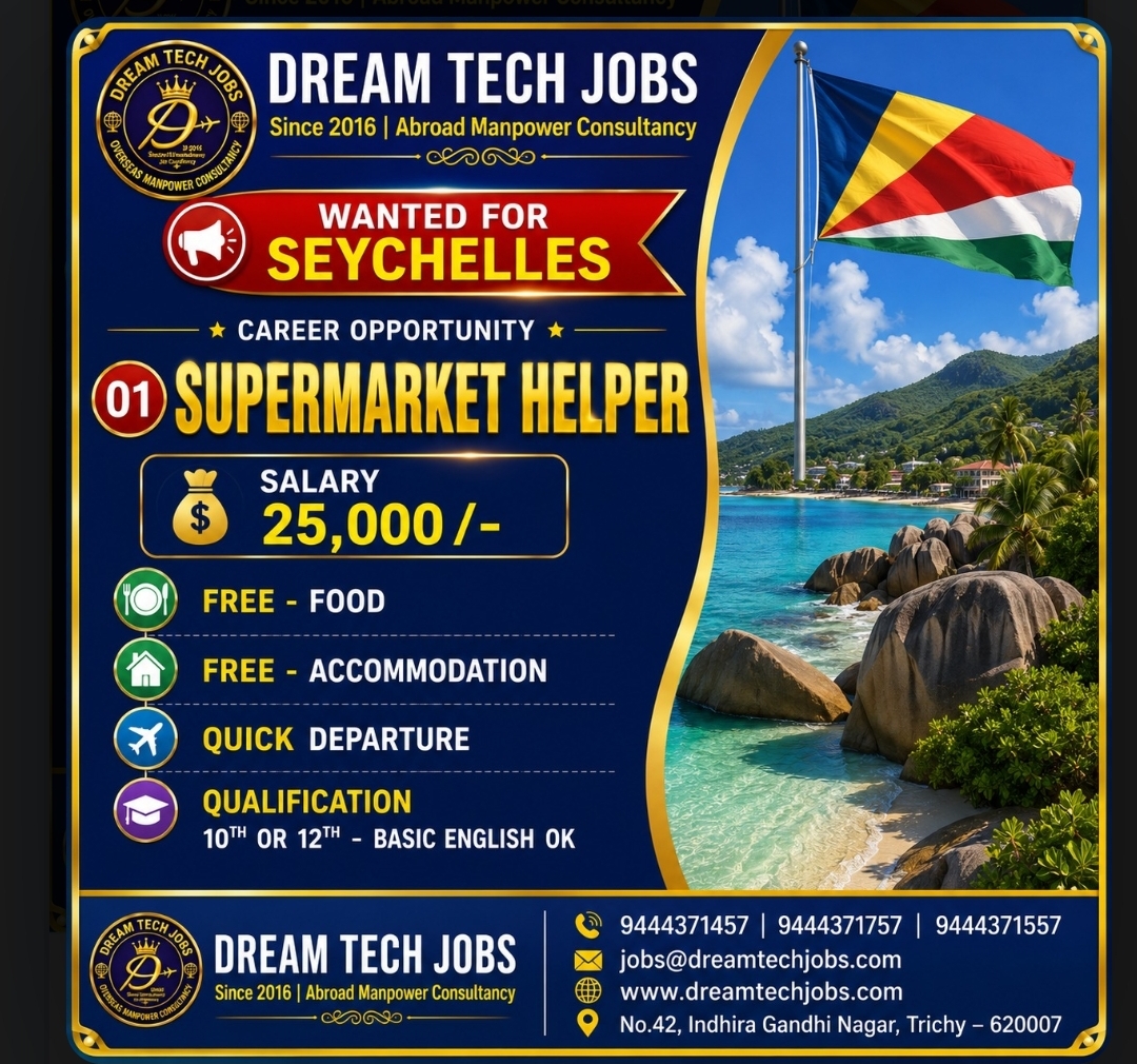 Urgent Hiring – Supermarket Helper Jobs in Seychelles