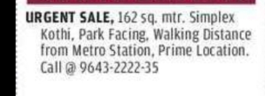 URGENT SALE – PROPERTY