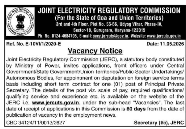 Vacancy Notice – Principal Private Secretary