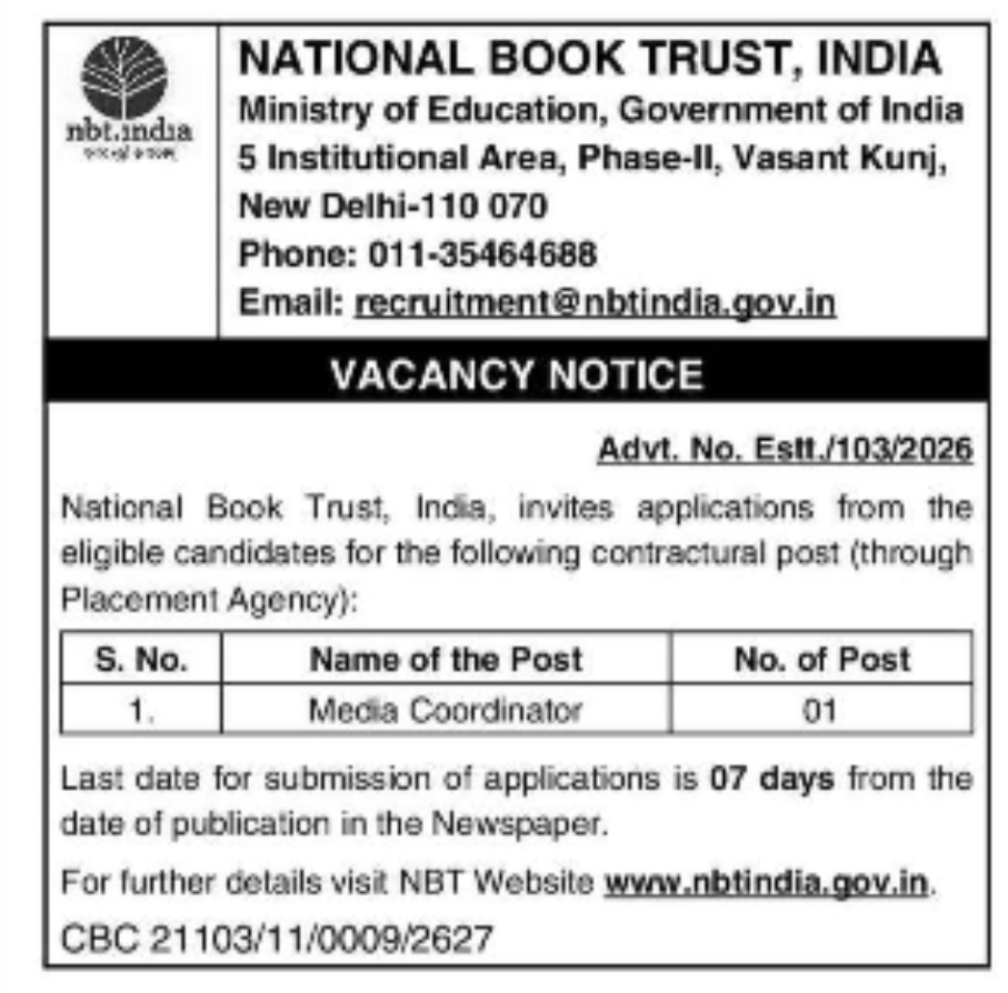 Vacancy Notice