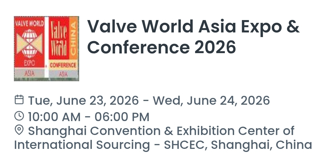 Valve World Asia Expo & Conference 2026