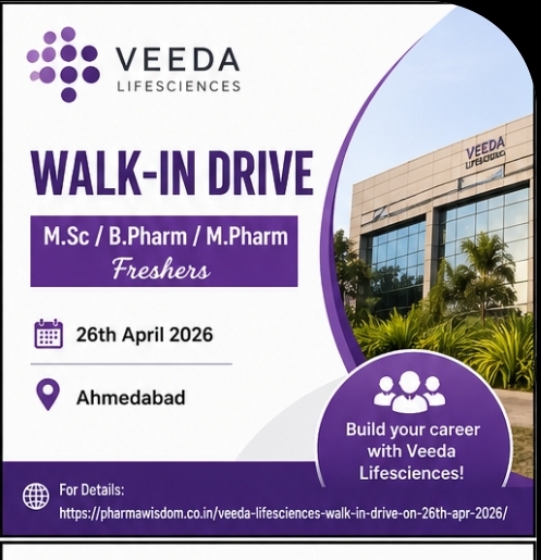 💼 Veeda Lifesciences – Walk-In Drive