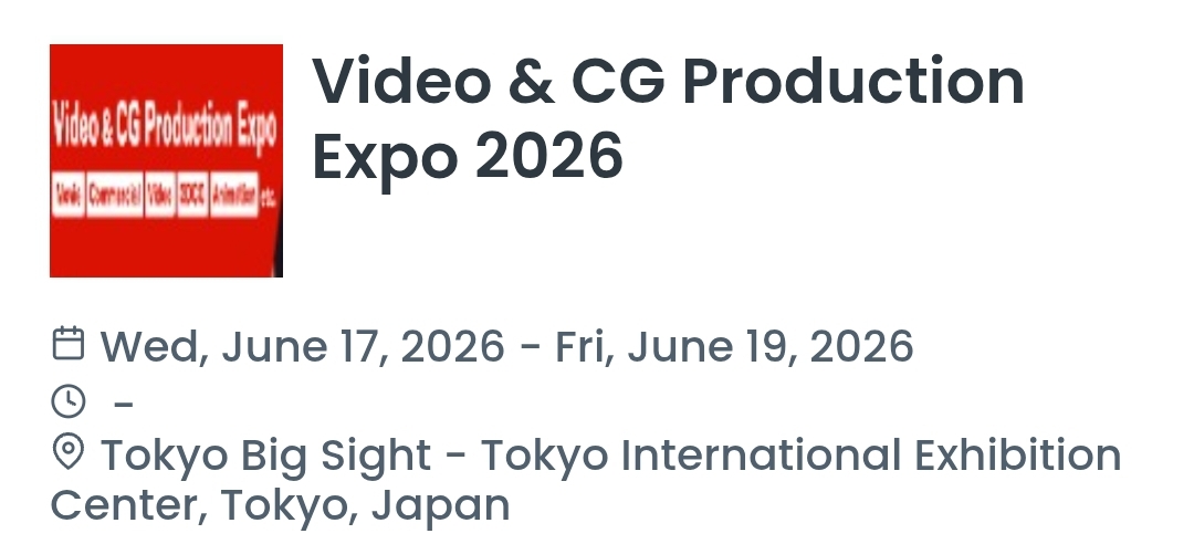 Video & CG Production Expo 2026