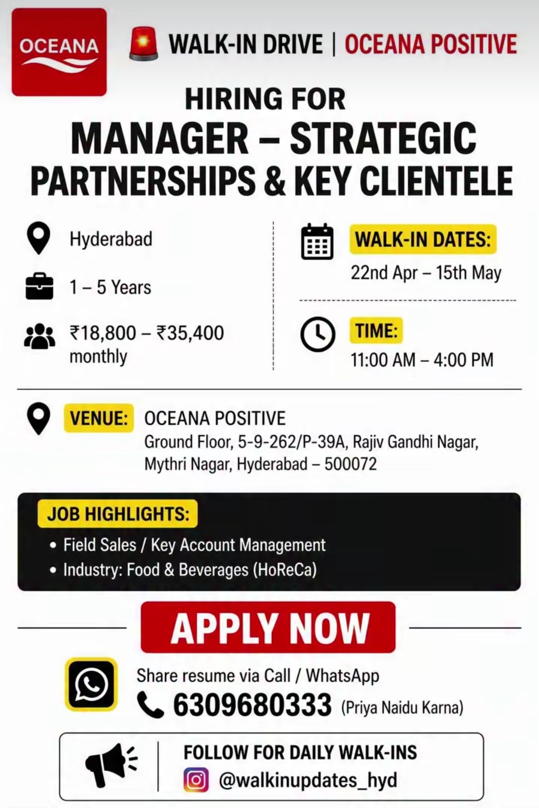 🚶‍♂️ Walk-In Drive | Hiring Now!
