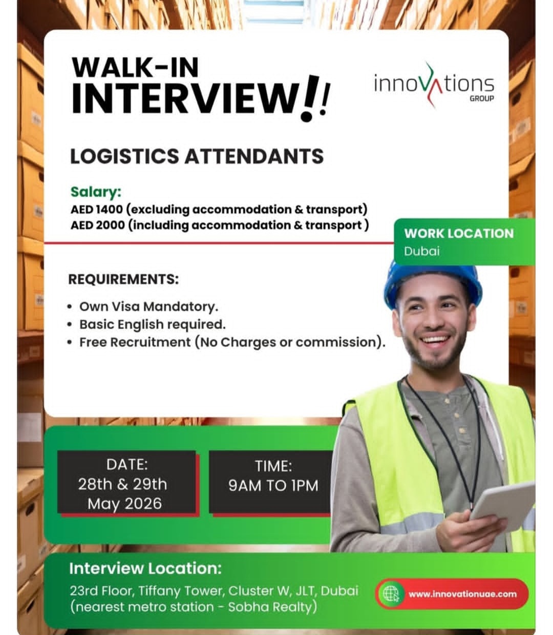 WALK-IN INTERVIEW ANNOUNCEMENT