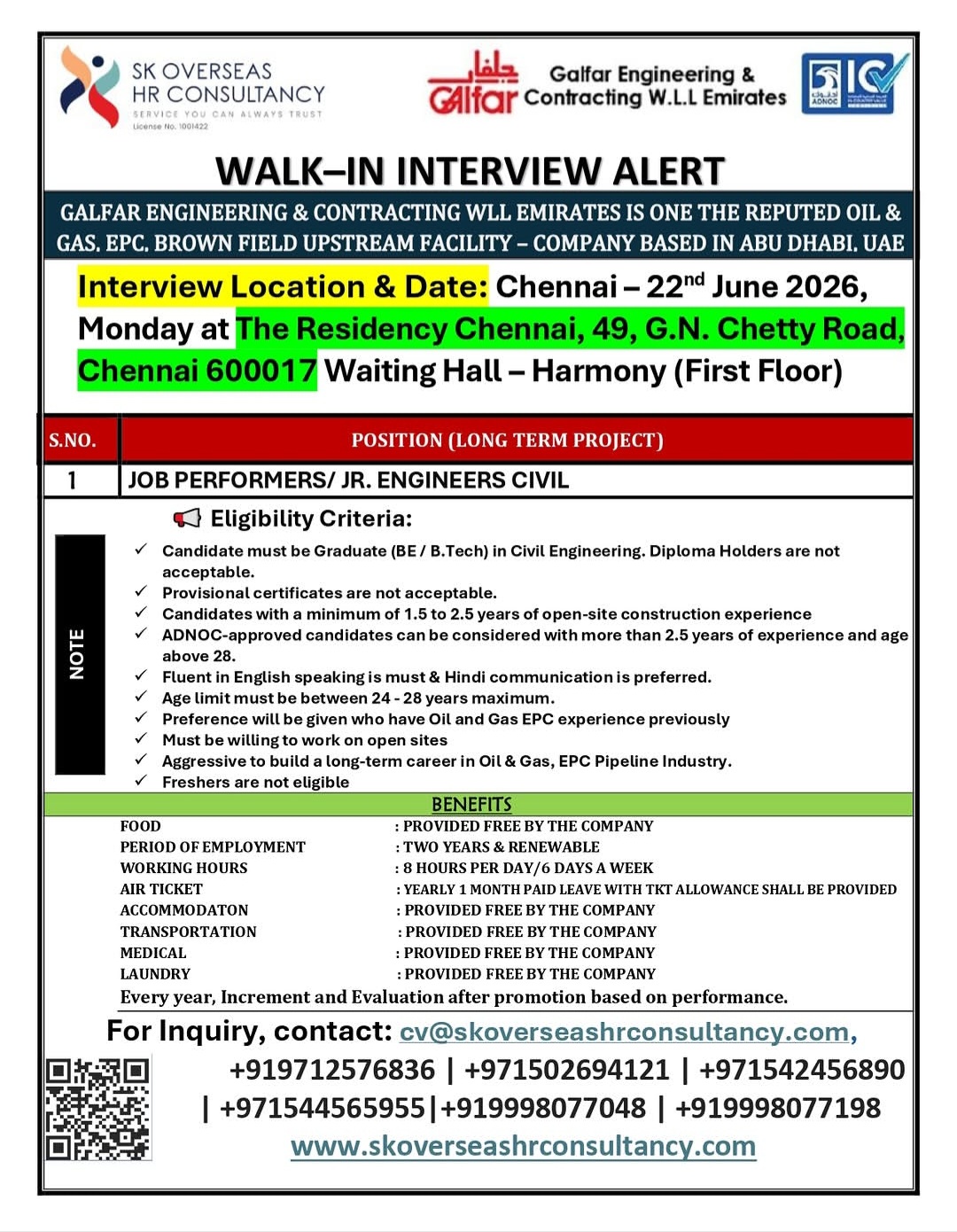 WALK-IN INTERVIEW NOTICE