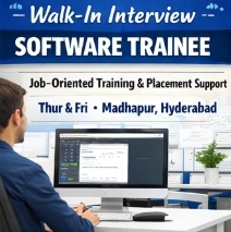 🚀 Walk-in Interview |Software Trainee Opportunity