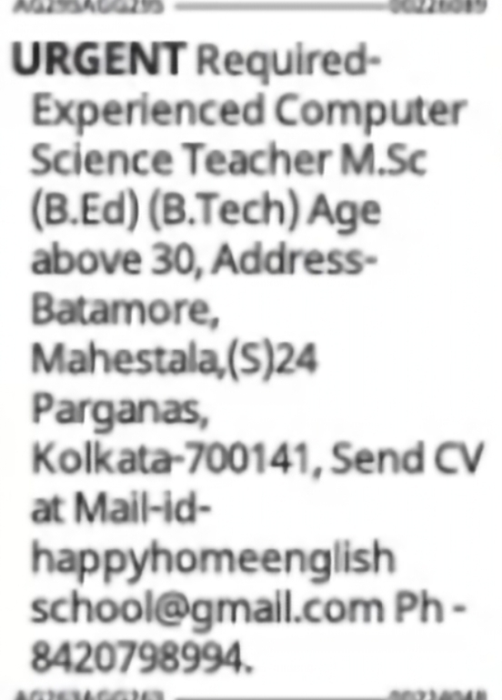 Wanted: Computer Science Teacher