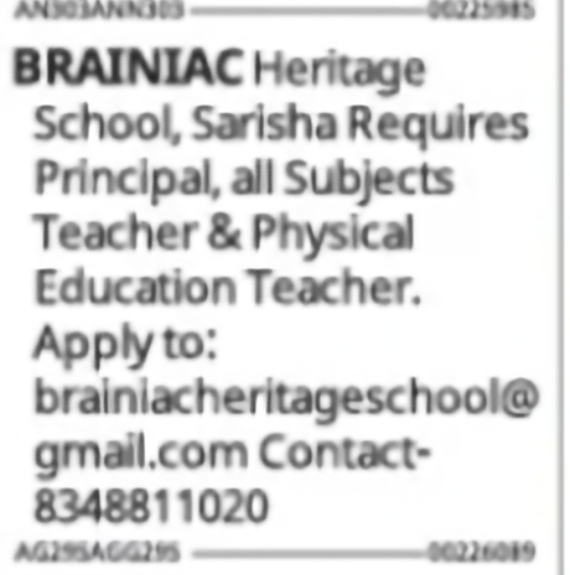 Wanted: Principal & Teachers