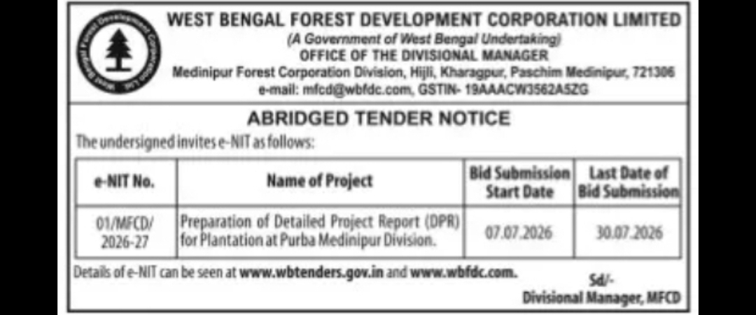 WBFDC Invites e-Tender for DPR Preparation of Plantation Project
