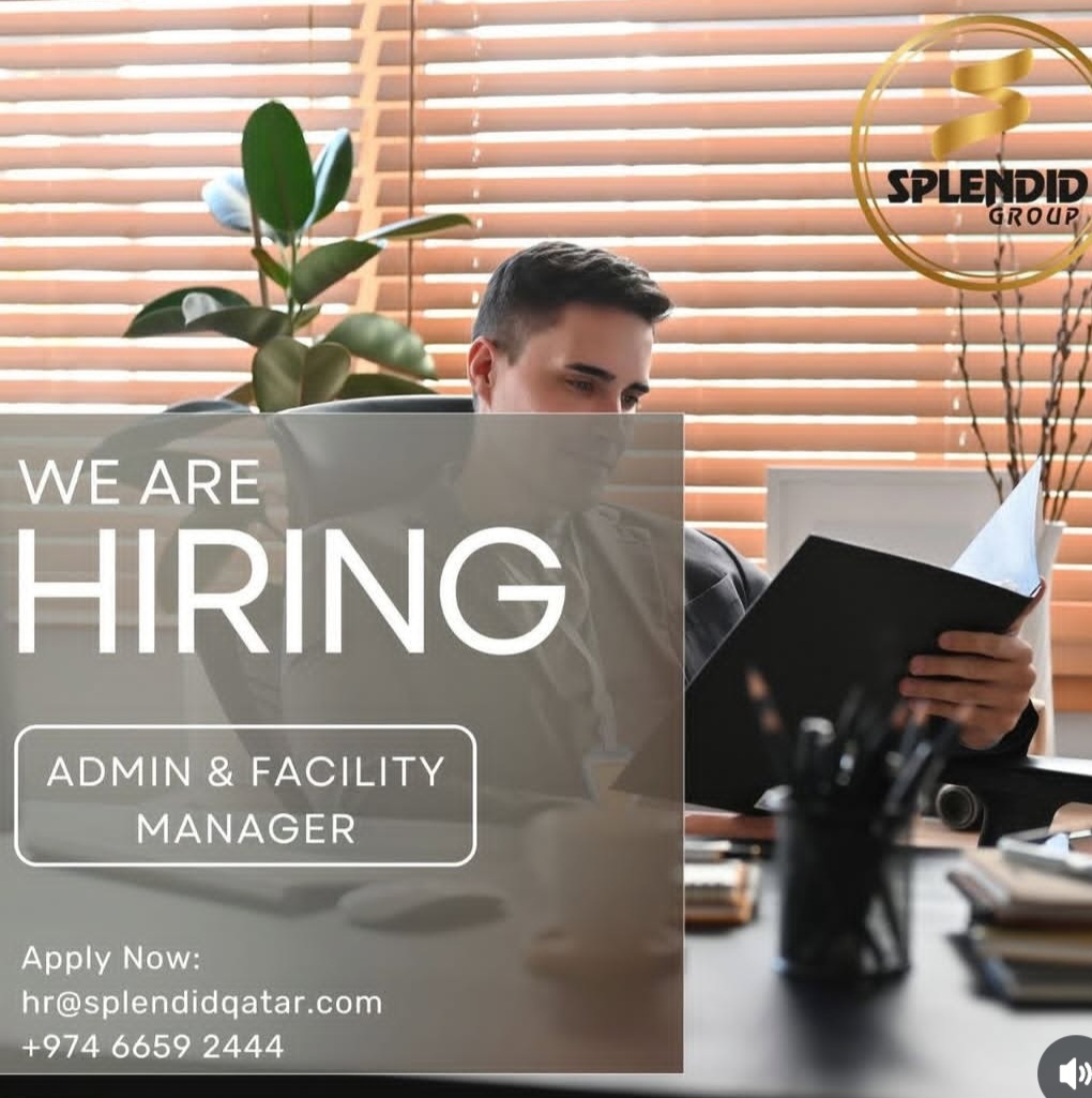 WE ARE HIRING – ADMIN & FACILITY MANAGER
