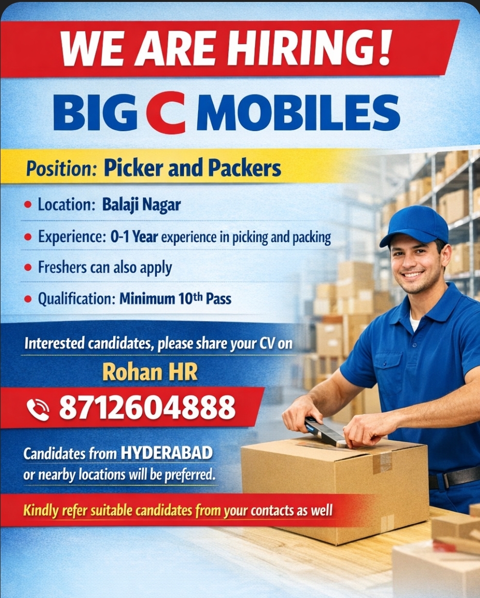 We are hiring! – BIG C MOBILES