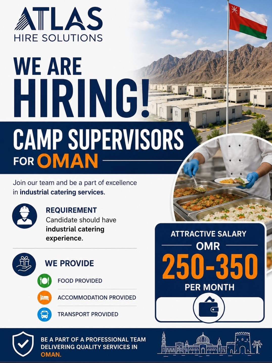 WE ARE HIRING – CAMP SUPERVISORS FOR OMAN
