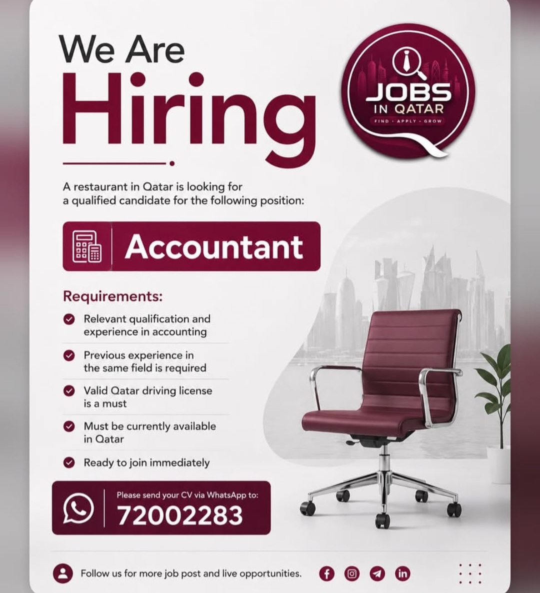 WE ARE HIRING JOBS IN QATAR FIND | APPLY | GROW