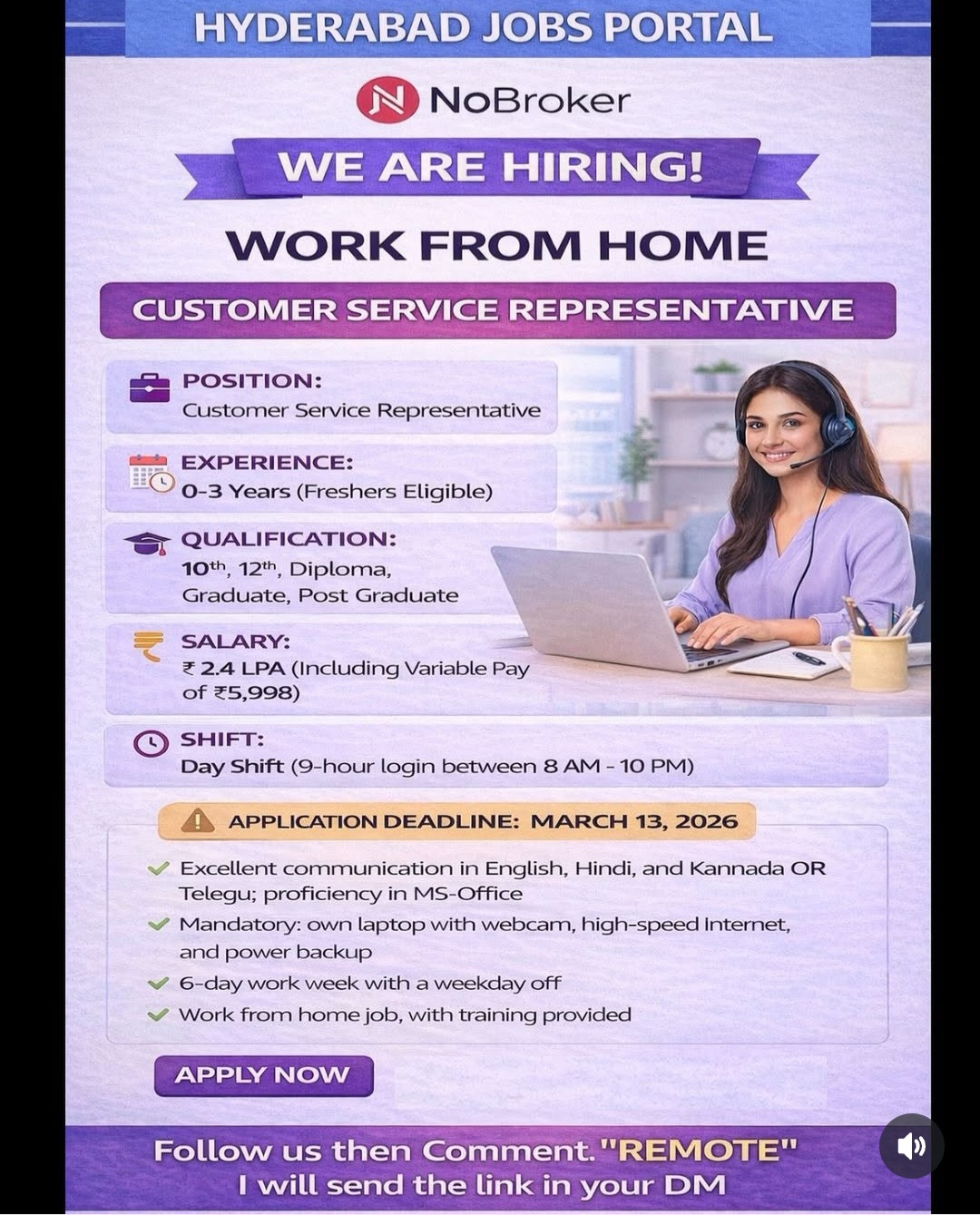 📢 WE ARE HIRING – WORK FROM HOME JOB!