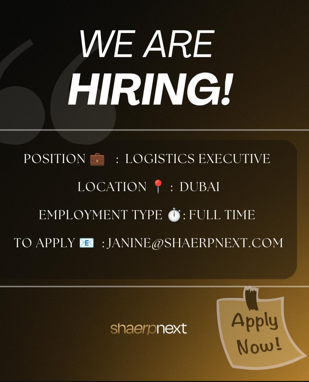 WE ARE HIRING