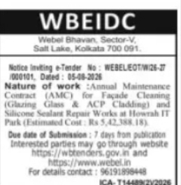 Webel – Howrah IT Park Façade Cleaning AMC