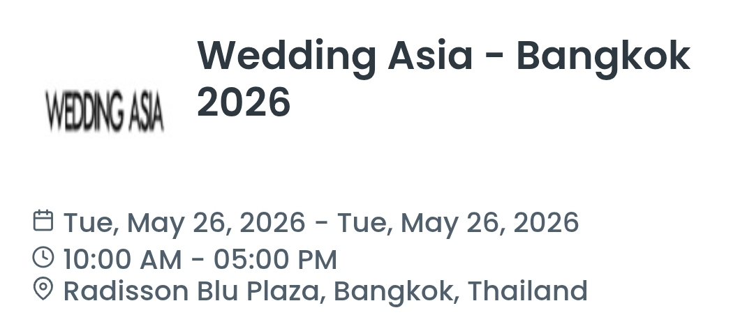 Wedding Asia - Bangkok 2026